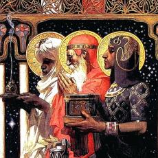 Christmas Nativity images by Joseph Christian Leyendecker
