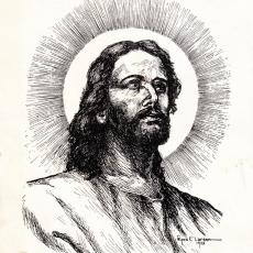 Image of the Head of Christ by Signe E Larson