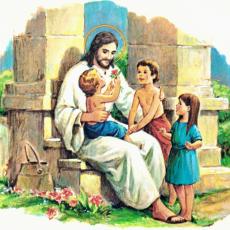 Jesus Blesses the Children by William Luberoff